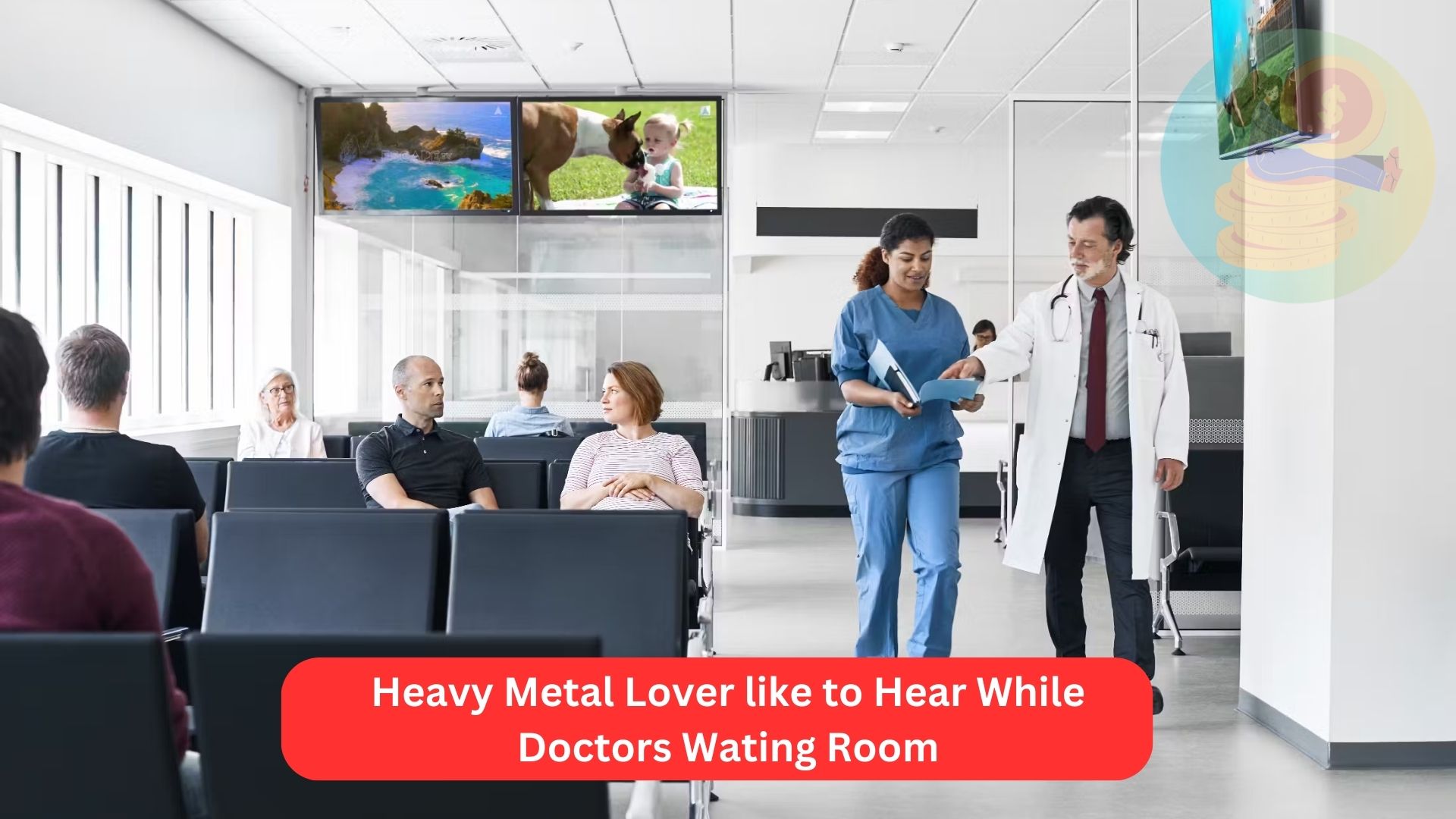 Heavy metal lover like to hear while doctors wating room